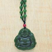 PENDENTIF BOUDDHA JADE 4 CM FONCE