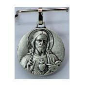 MEDAILLE COEUR JESUS 18 MM ARGENTE