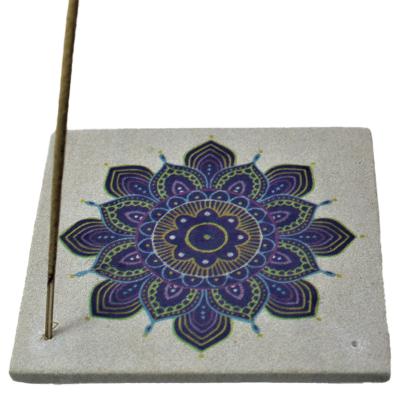 PORTE ENCENS PIERRE MANDALA 10 CM